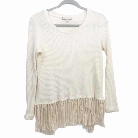 Anthropologie Tops - Anthropologie Eri + Ali Fringed Pullover